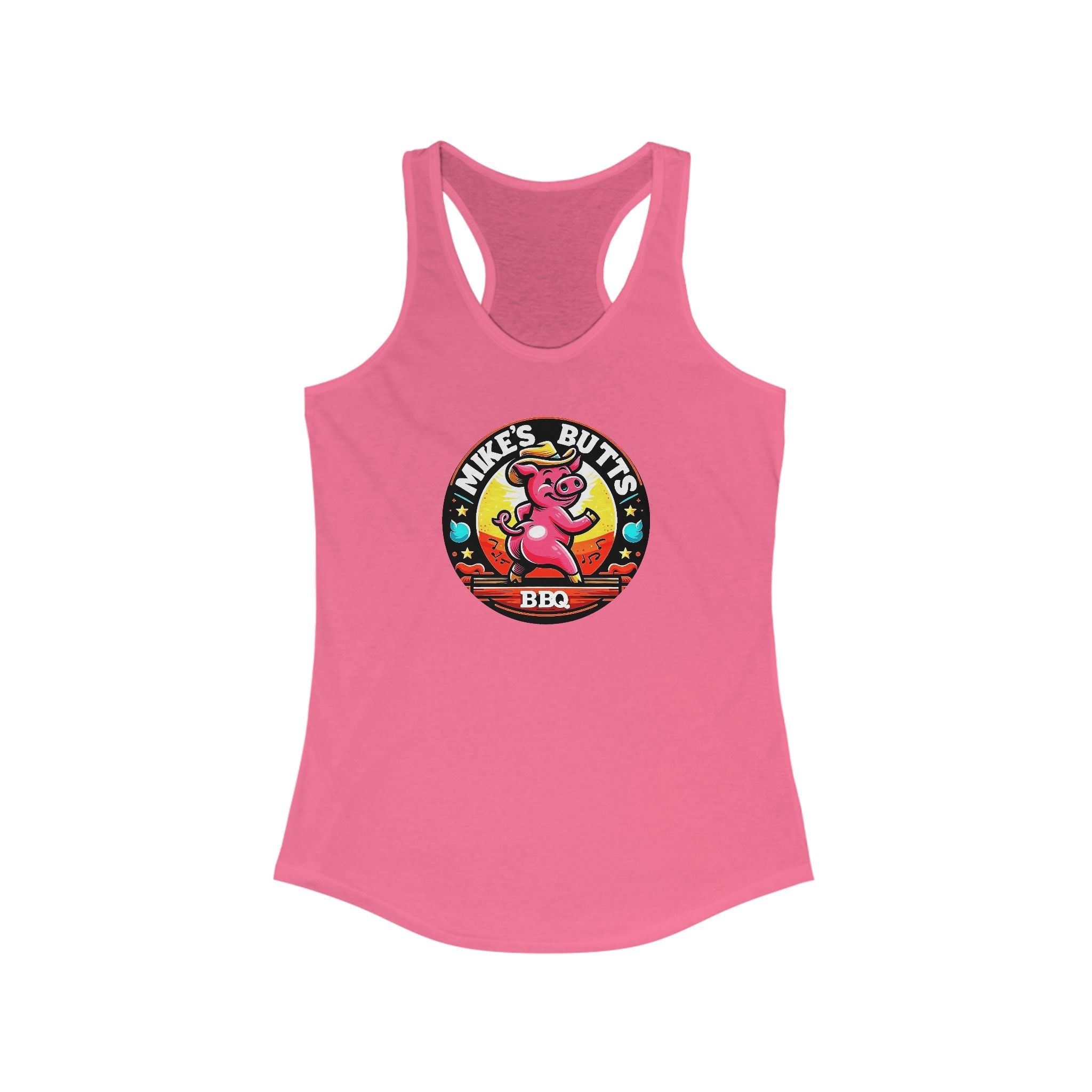BBQ Party Women's Racerback Tank Top, Summer Casual Wear, Gift for Grill Lovers, Outdoor Activities Shirt, Fun Foodie Apparel