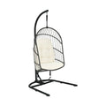 Hanging Wicker Egg Chair with Stand